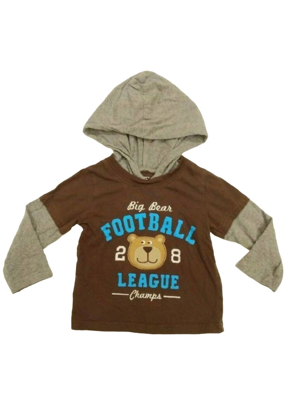 Carter's Football League Brown Bear Hoodie 2T